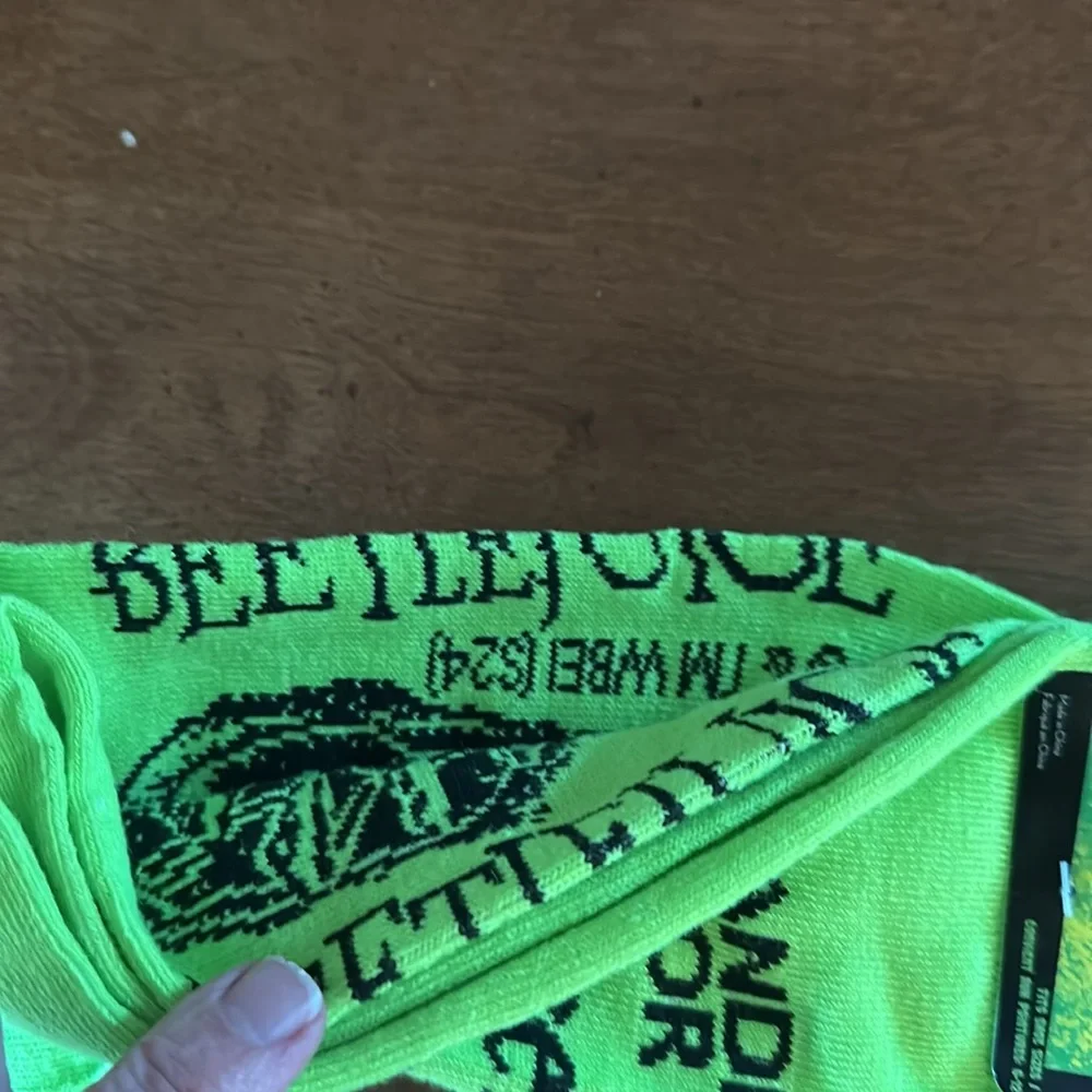 BeetleJuice Lime green novelty socks